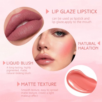 Cross-border explosive liquid blush lips and cheeks double water moisturizing multi-functional natural contouring to lighten the complexion OEM/ODM