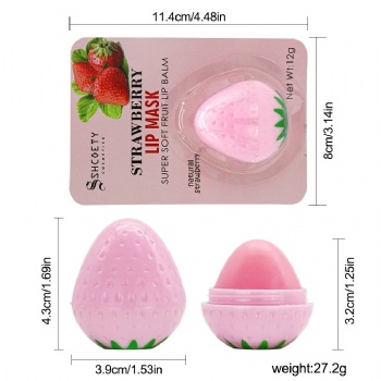 Cross-border hot Europe and the United States moisturizing strawberry lip balm moisturizing lip balm fruity lip gloss cosmetics wholesale makeup  ODM/OEM