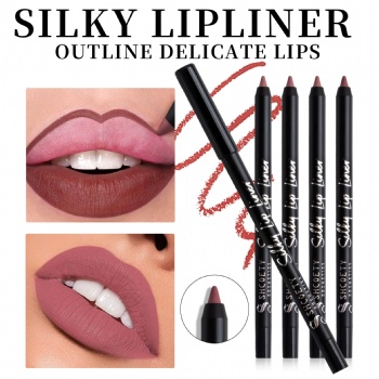 12-color matte Mist Lip Liner Waterproof Finishing Line Pencil Nude Lipstick Pen with pencil sharpener OEM/ODM