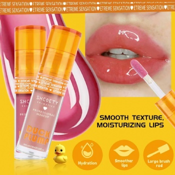 Cross Border Duck Lip Plumping Oil Lip Gloss Mirror Lip glaze Beep Lip Gloss Liquid lipstick Lip Balm Makeup OEM/ODM