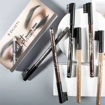 Cross Border Eyebrow Brush Eyebrow Pencil Set six-color wooden pole Eyebrow pencil Waterproof, non-smudging and non-decolorizing makeup pencil  OEM/ODM
