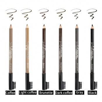 Cross Border Eyebrow Brush Eyebrow Pencil Set six-color wooden pole Eyebrow pencil Waterproof, non-smudging and non-decolorizing makeup pencil  OEM/ODM