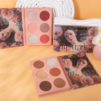 Cross Border Beauty Highlight Six Color Blush Natural Brightening Three-dimensional Contouring Long Lasting waterproof and sweat resistant Blush contouring all in one  OEM/ODM