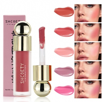 Cross-border explosive liquid blush lips and cheeks double water moisturizing multi-functional natural contouring to lighten the complexion OEM/ODM