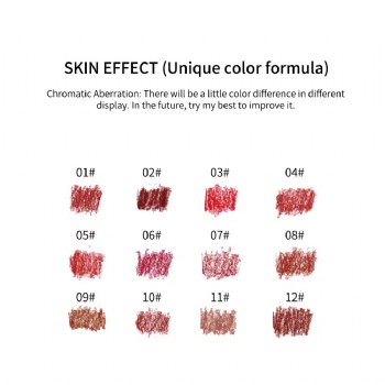 Europe and the United States cross-border 12-color matte lip pencil set nude long-lasting non-bleaching makeup wholesale