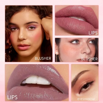 Cross-border explosive liquid blush lips and cheeks double water moisturizing multi-functional natural contouring to lighten the complexion OEM/ODM